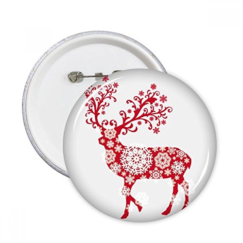 Flocon de neige badge bouton rond, la décoration cadeau idéale pour vêtements et vestes XXL