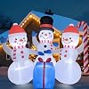 6FT Three Snowmen & Gift Box
