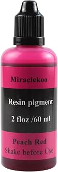 Peach Red Epoxy Resin Color Dye Colorant Liquid Epoxy Resin Pigment,60ml,Translucent