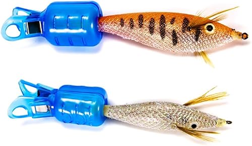 Miniatura 5 de Gaderth 10 piezas de cubierta de ganchos de calamar de pesca, cubierta de gancho de pesca de PVC, funda protectora de gancho de calamar, tapas de