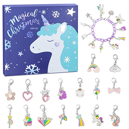 Christmas DIY Creative Charm Pendant Bracelet Necklace Advent Calendar--24 Pcs DROPS TO (MORE OPTIONS AVAILABLE) - image 1