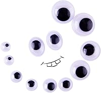 Vista 6 de KUUQA 500 Pieces Mixed Wiggle Googly Eyes Self Adhesive Googly Eyes DIY Scrapbooking Crafts