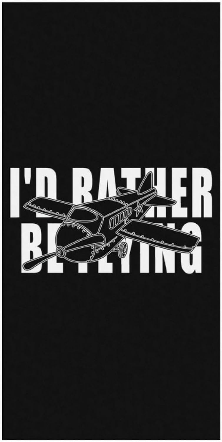Airplane Plane I’d Rather Be Flying Bath Towels Quick Dry Pool Bathroom Beach Towel Yoga Towel for Hotel Guest Spa Gym 160x80cm
