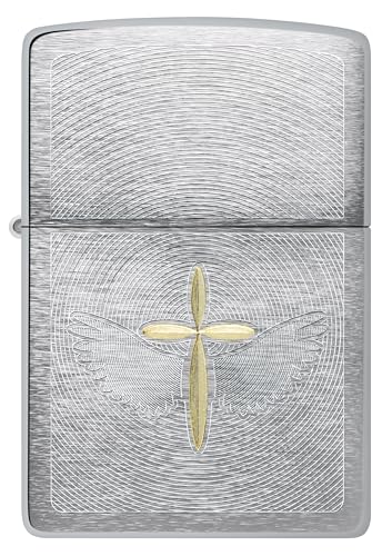 Image of Zippo Angel Aura Design Collectible, Silver, Pocket Fuel Windproof Premium Lighter (BIS Certifed)