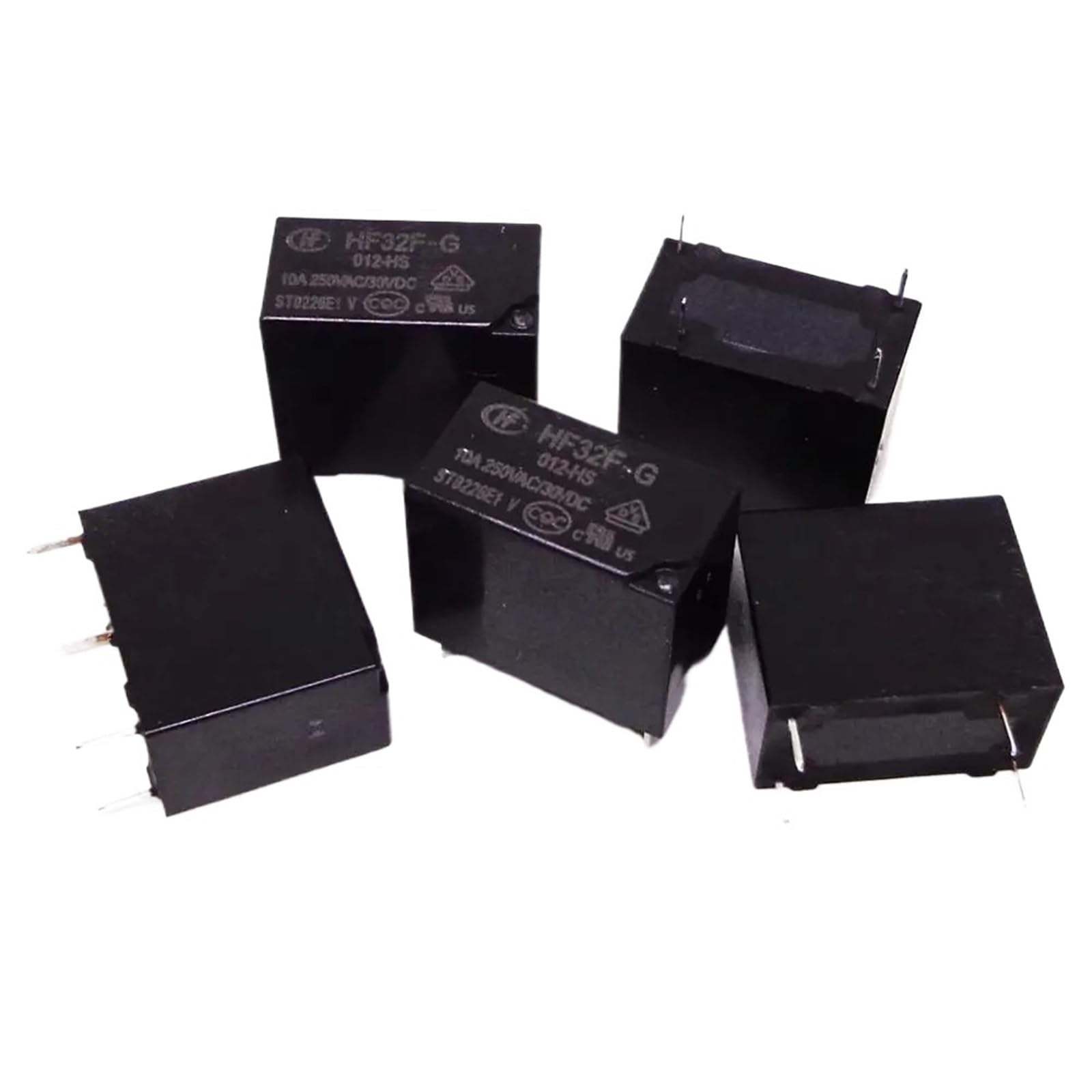 100 unids/caja HF relé JZC-32F HF32F-G 005 012 024 -HS HF32F 5V 12V 24V 10A 4PIN relé(HF32F-G 005-HS 5V)