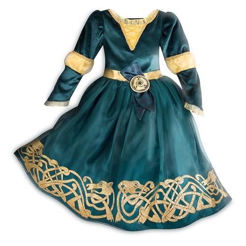 Disney Store Official Princess Merida Halloween Costume for Kids - Disney Princess Dresses for Girls - Dress up Clothes for Pretend Play - Brave Costume - Size 5/6