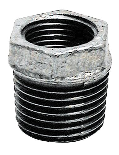 Preisvergleich Produktbild Sanitop-Wingenroth 13180 3 Temperguss Reduzierstück Nr. 241, Innengewinde, Verzinkt, 1 / 2 Zoll AG x 3 / 8 Zoll IG, 1 / 2 x 3 / 8