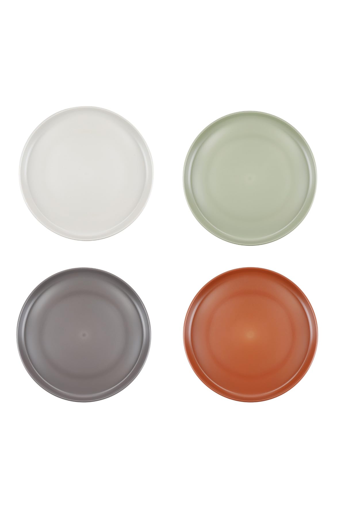 MIKASA Summer Recycled Plastic Side Plates, Set of 4 Lightweight and Hard-Wearing Reusable Plates for Accompaniments and Side Dishes, 20cm (7.8''), Mixed Colours