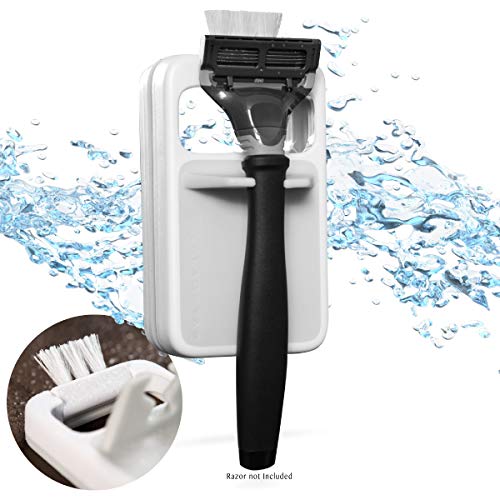 BladeTap The Tap 3-in-1 Razor Holder Sharpener Unclogger - De-Gunk Your Dirty Shaving Razors Sharpen Dull Cartridge Blades Prevent Oxidizing - Environment Friendly for Men & Women (White)