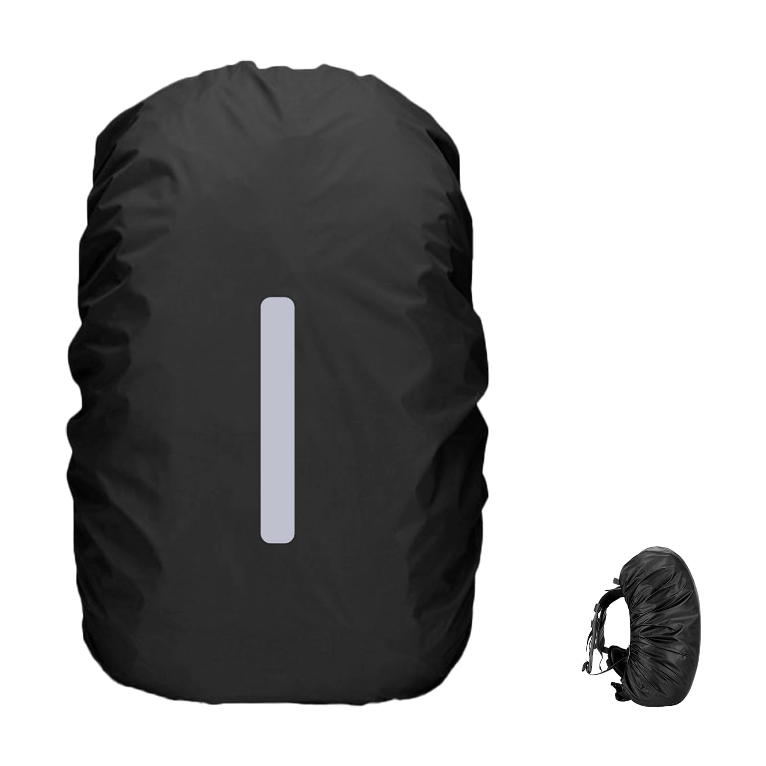 Rumyve Black Waterproof Backpack Bag, Reflective Backpack Cover, Outdoor Hiking Waterproof Backpack Cover, Hiking And Riding Backpack Cover(Black)