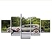 Produktbild Rureng Home Decoration Malerei Auf Leinwand Poster Moderne 5 Panel Baum Auto Für Wohnzimmer Wandkunst Bilder Hd Gedruckt Bild-20X35 / 45 / 55Cm