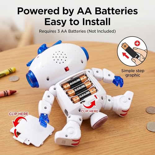 Image of Dancing Robot Toy for Kids |3D Lights Music Toy | Remote App Controlled | Gift for Boys & Girls 2+ Year | USB Rechargeable Type-C | Battery Operated Fun for Boys Girls [White 99444-2]