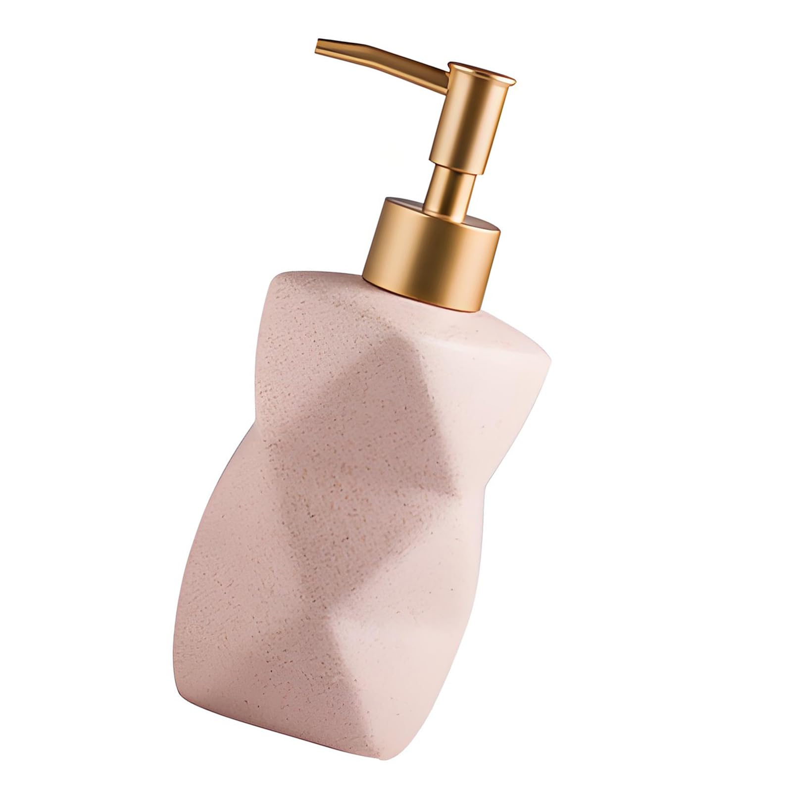 Elnwnnkc Ceramic Bottle Dispenser with Easy Press Top Weight Base Slip Proof Liquid Dispenser for Stability on Countertops Not Fall Soap Container