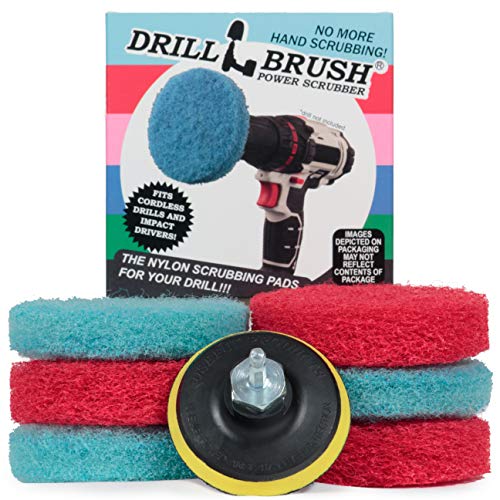 Drill Brush - Scrub Pads - Bad-Accessoires - Reinigungsprodukte - Spin Scrubber Pad Kit - Hartes Wasser Stain Remover - Dusche Cleaner - Tub Cleaner -