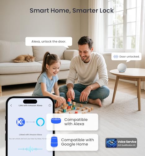 Veise VE029 WiFi Smart Lever Lock, Fingerprint Keyless Entry Door Lock with Handle, Built-in WiFi, Remote App Control, Electronic Digital Knob for Front Door and Bedroom, IP65 Waterproof, Matte Black thumbnail 4