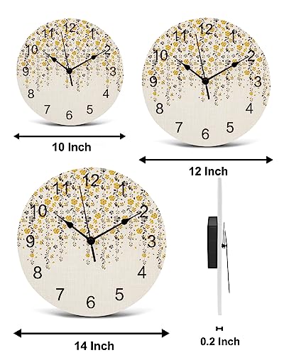 Reloj de pared redondo multicolor 10 pulgadas silencioso miniatura 7