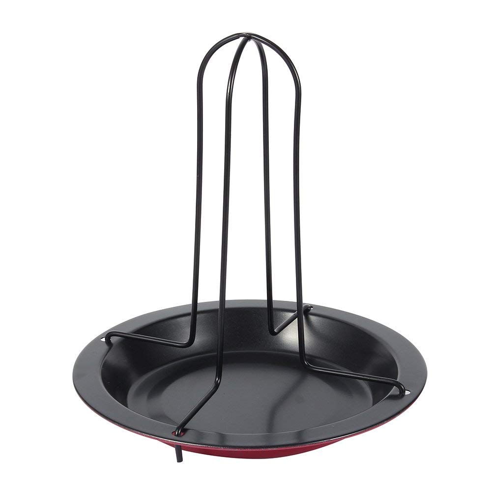 ASDFA Supporto Per Pollo In Acciaio Inox – Porta Pollo Verticale Per Barbecue E Forno, Con Teglia, Per Pollo Alla Birra O Arrosto - 2