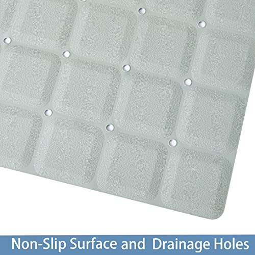 Webos Foldable Silicone Bathtub Mat: Jumbo Size Heavy Duty Safety Bath Mat for Tub Without Suction Cups Non Slip Bath & Shower Mat for Textured, Reglazed, Refinished Tub (Grey, 35.8 x 17.7) by Webos - Image 3