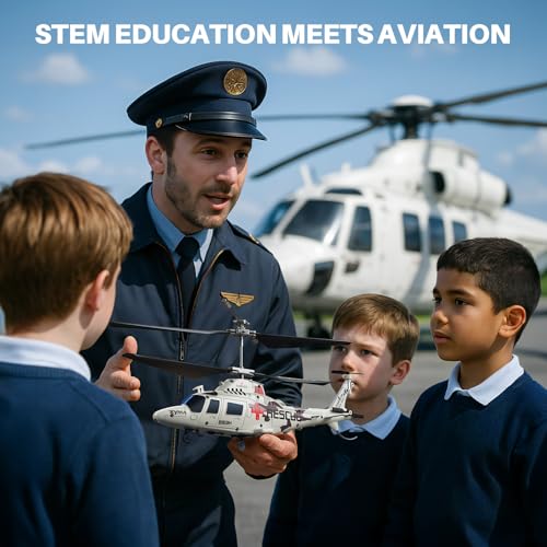 SYMA Remote Control Helicopter - S53H Rescue RC Helicopters with Upgraded Protection System, Lifelike Simulation, Easy to Fly, Educational Toy & Gift for Boys Girls Beginners - Thumbnail 2