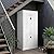 ZYJOYY Outdoor Storage Cabinet with 4 Shelves, 31.5" x 23.23" x 66.22" White Waterproof Resin Vertical Tool Shed, Lockable 30 cu.ft. Storage Shed for Patio, Garden, Yard
