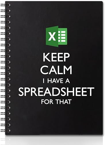 Keep Calm I Have A Spreadsheet Cuaderno de tapa dura de 160 páginas en espiral en blanco de 6 x 8 pulgadas para escribir y dibujar, divertido diario