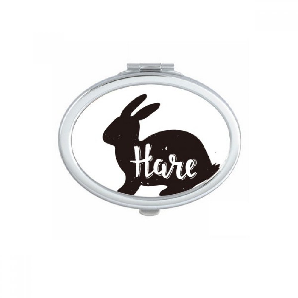 Miroir compact portable avec motif animalier grouse noir et blanc