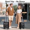 Softside Carry on Luggage Airline Approved, 17 Inch Underseat Carry-on Luggage with Removable Spinner Wheels, Small Personal Item Suitcase for Travel Business (Black, 17 inch_Underseat)