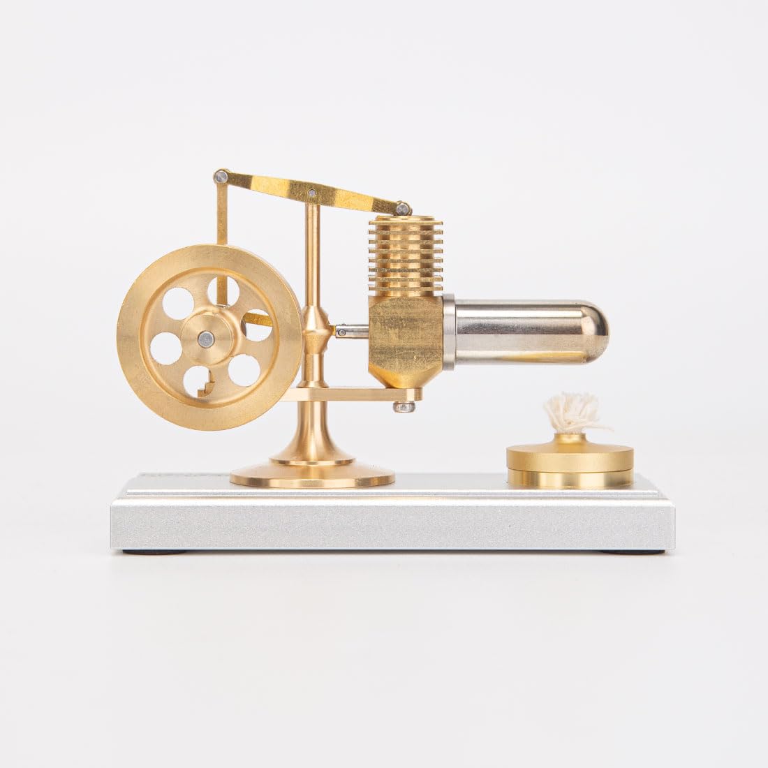 CreativeBlocker Stirlingmotor Model Erwachsen-Mini ENJOMOR Metall Stirlingmotor Funktionsfähig mit Alkohollampen, Dampfmaschine Heißluft Wuchtbalken, Experimentierkasten Wissenschaft Geschenk(RTR)