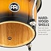 Meinl Percussion Bongos Headliner Wood - 2 hand drums with 6.75 and 8 inches - including tuning key - Siam Oak, Vintage Sunburst (HB100VSB) #1
