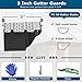 Seeutek Gutter Guard 5 inch - Heavy Duty Aluminum Gutter Leaf Guard with Easy On Design, DIY Gutter Cover System, 16pcs 40