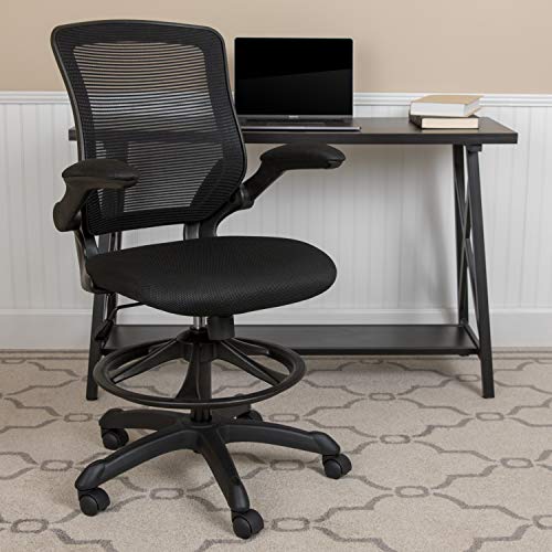 Flash Furniture Office Seating, 27"W X 27"D X 42" - 49.5"H, Black #TOP1
