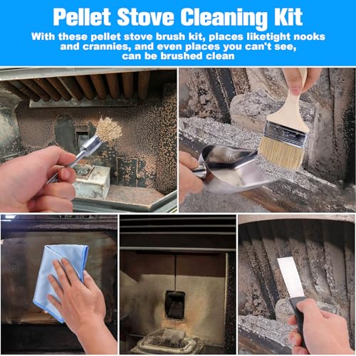 XANGNIER Pellet Stove Cleaning Kit,Pellets Stove Brush Cleaner Accessories Tools-Including Professional Steel Wire Brush,Stainless Steel Shovel,Storage Bag,Cleaning Stove Pellet Indoor by XANGNIER - Image 6