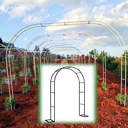 Arche de jardin support de 350 cm tuteur métallique noir pour extérieur