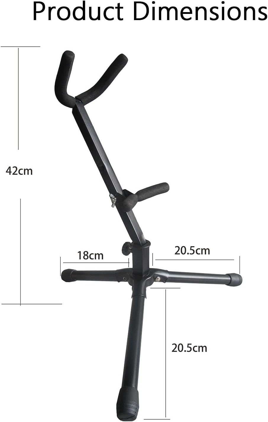 Alto/Tenor Saxophone Stand,Portable Folding Saxophone Stand,Musical Instrument Accessories,with Non-Slip Feet and Padded Holder,for Stage and Travel