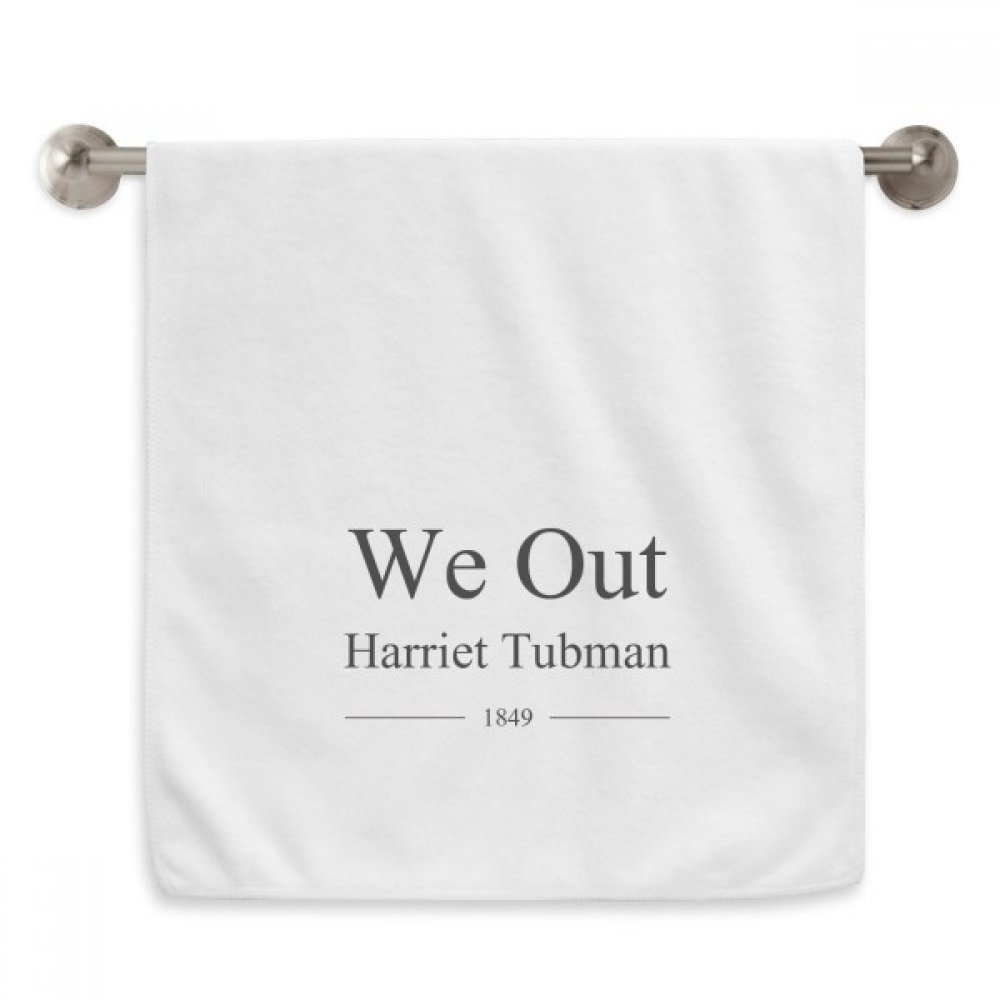 Serviette de toilette Harriet Tubman en coton blanc doux 33x74 cm