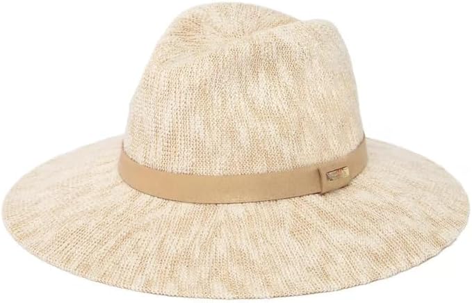 Packable Knit Fedora Hat, Foldable Beach Hat Multi