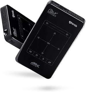 جهاز عرض D7 مصغر من اي تريندز بتقنية المعالجة الديجيتال للضوء DLP ذاكرة رام 2 جيجابايت روم 16 4K مع واي فاي مدمج وبلوتوث - اسود 854 x 480