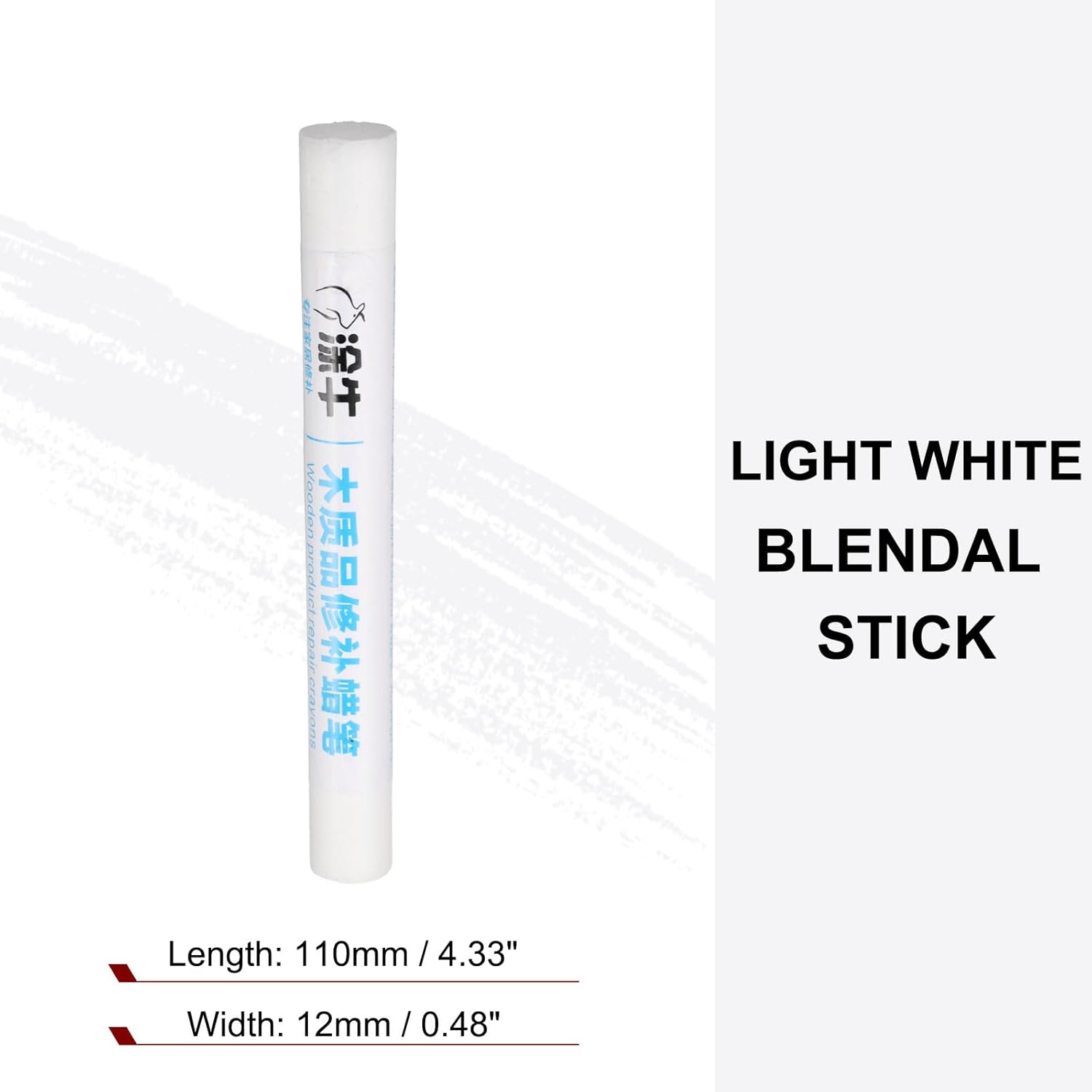HARFINGTON Wood Filler Sticks Wood Furniture Scratch Repair Filler Sticks Furniture Touch Up Markers with Yellow Scraper for Wood Holes Wood Floor Table Door Cabinet, Light White