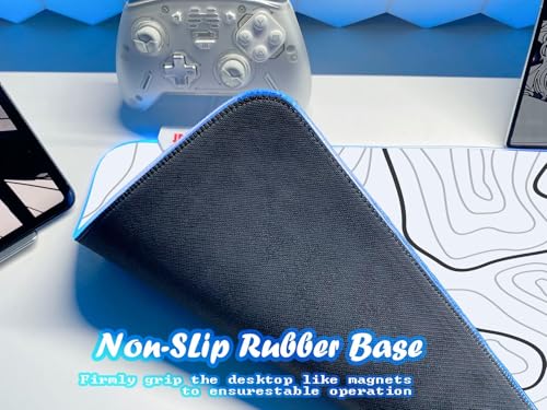 JMIYAV Gaming Mouse Pad RGB Mousepad Non-Slip Rubber Base Large Cool XL XXL Computer Desk Pad Gaming Accessories LED Light Up Big Mouse Pad