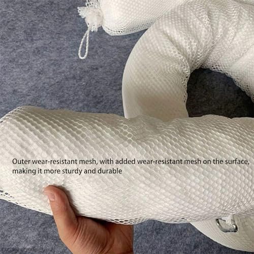Image of Oil Absorbent Socks - Heavy Industry Oil Absorbing Socks - Oil-Only Absorbent Boom,Non Absorbent of Water, Polypropylene, White(Size:3inx9.8ft(7.62cmx3m),Color:Pack of 5)