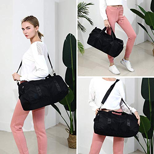 Forestfish Sports Gym Bag Travel Duffel Bag With Dry Wet Pocket & Shoes Compartment For Women And Men #TOP3