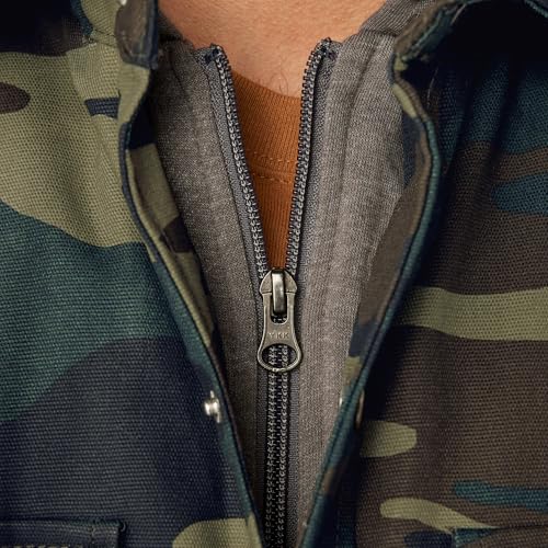 Image of Dickies Men's Fleece Hooded Duck Shirt Jacket With Hydroshield