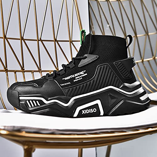 Image of SANNAX Fashion Shoes for Mens High Top Casual Walking Shoes Non Slip Breathable Mesh Lightweight Sneakers
