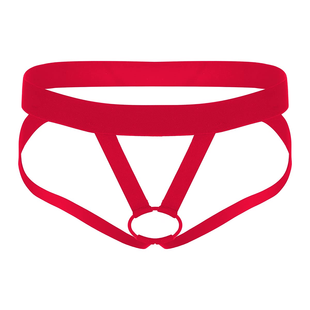 nimra fashion Mens Black Elastic Low Waist Free Size Harness underwear-07037-Red-S-picture-29