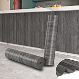 ReWallpaper Peel and Stick Charcoal Black Acoustic Panels Sound Absorbing Slat Wall Paneling Self Adhesive Faux Wood Wall Panels Waterproof Decorative Covering for Bedroom Door Office DIY 12in x 10ft