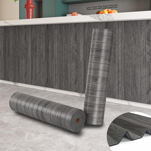 Papier peint autocollant 3D masquer défaut mur ReWallpaper gris 30cm - 2