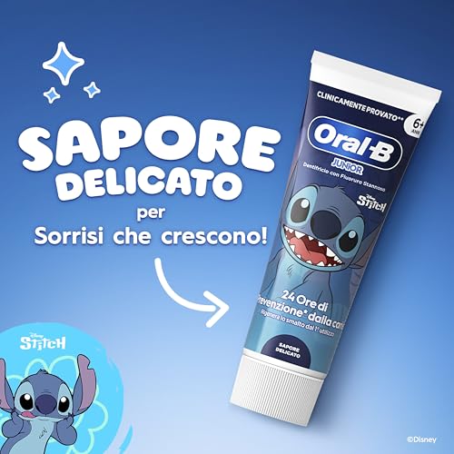 Oral-B Dentifricio Pro Junior 12x75ml, Dentifricio per Bambini dai 6 anni in su, Formato Convenienza Denti Forti, Prevenzione Carie, Sapore Delicato, Pulizia Denti Efficace - Immagine 5