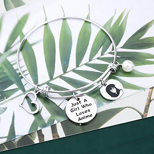 FAADBUK Funny Anime Bracelet Anime Fans Gift Just A Girl Who Loves Anime Jewelry Bracelet Anime Lover Gift Anime Jewelry (Anime BR-S)2