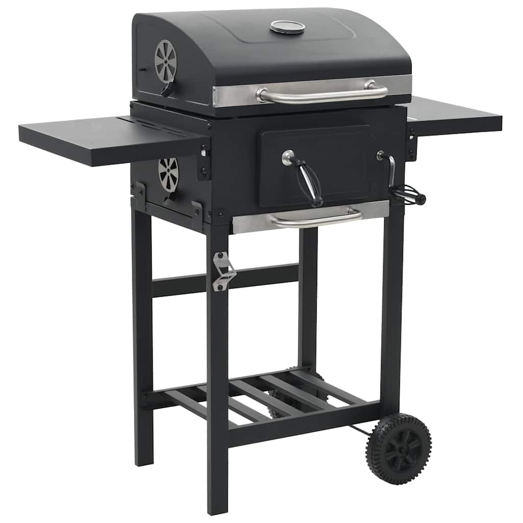 vidaXL Charcoal Barbecue Grill, front view