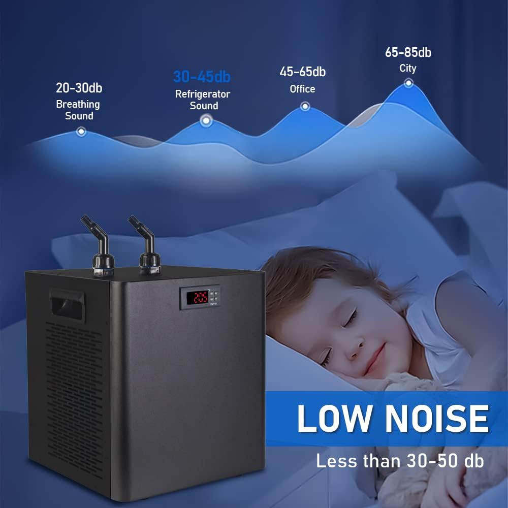 Refrigerador de acuario, enfriador de acuario, acuario, refrigerador, calefacción, máquina, sistema de enfriamiento de acuario para medusas-arrecifes de coral, camarones, plantas de agua